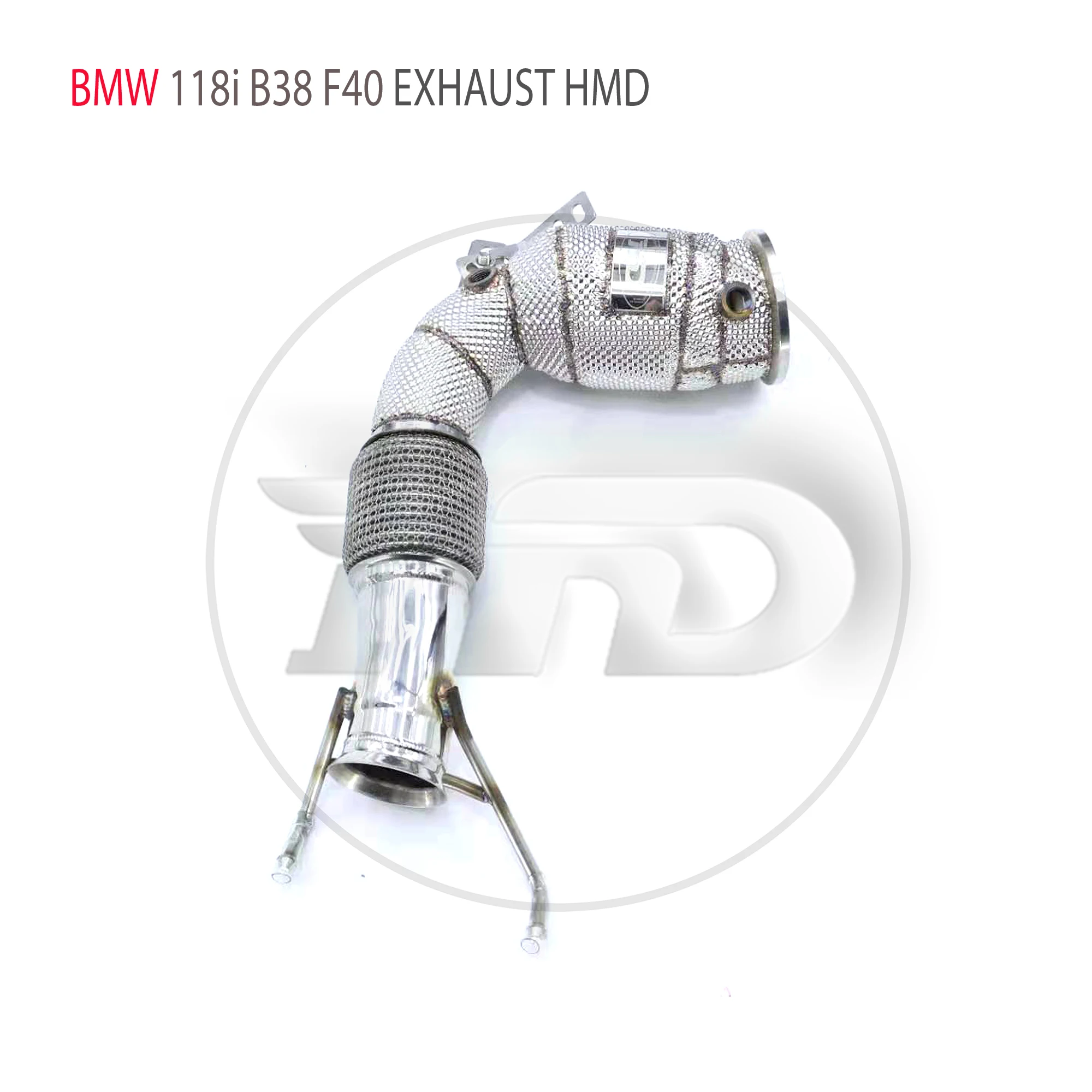 HMD Exhaust System High Flow Performance Downpipe for BMW 118i B38 F40 Catalyst Converter Header