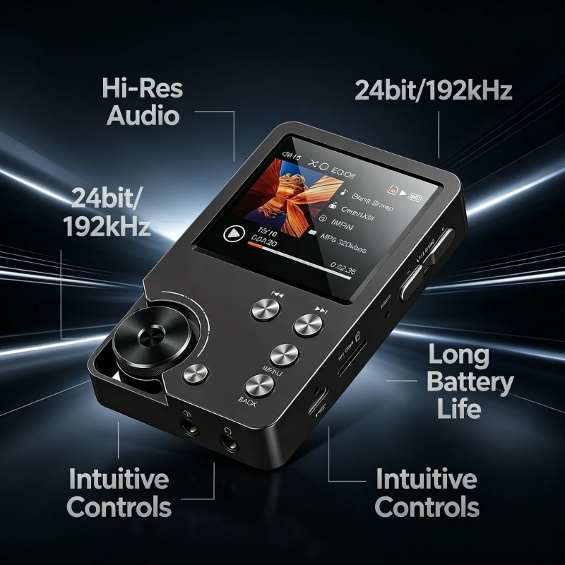 손상 없는 고품질 무손실 MP3 플레이어/MECHEN-M30/HiFi/64GB 메모리 카드 지원, 최대 128GB까지 지원