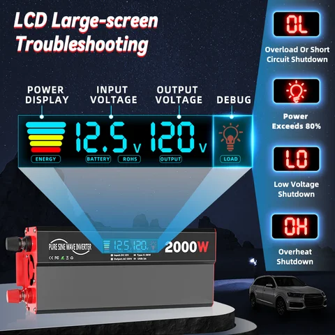 10 best sales pure sine wave inverter 2000w - №5