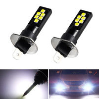 2pcs H1 Fog Lamp Bulbs DEL LED Car Headlight 4800LM Auto Front Driving Running Light 12V 24V 40W 3000K 6000K