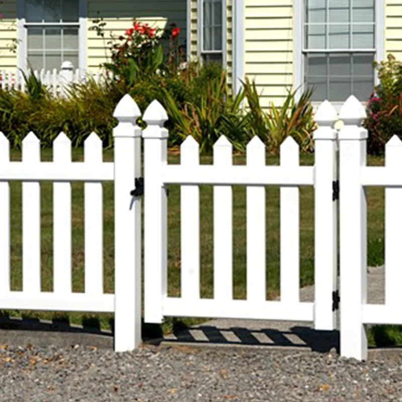 Most Popular 4x8ft Plastic PVC Picket Fence Wholesale Anti-uv Weather Resistant ISO Approved Standards Tool-Free Assembly
