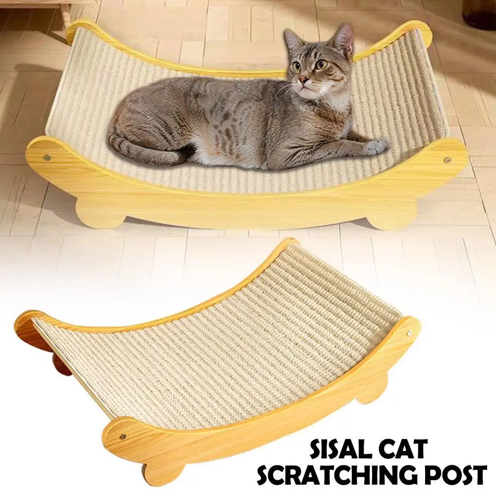 Density Board Cat Scratcher Sisal Scratching Post Climbing Accessories Toys Pet Cat Claw Recliner Grinding Jumping D8M9