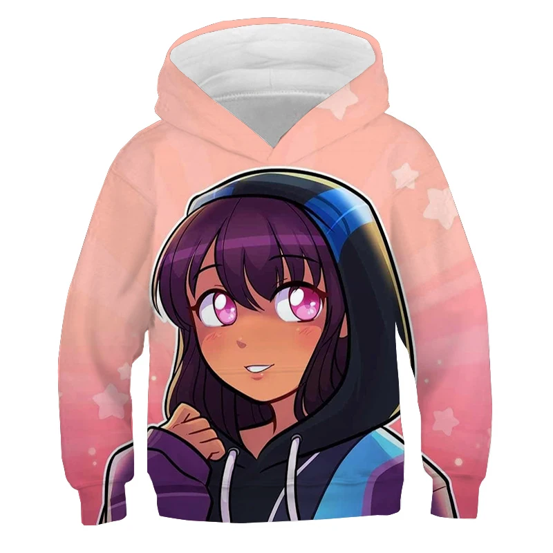 Kinder Spiel Aphmau Hoodies Kawaii Mädchen Anime Sweatshirts Tops Kinder Cartoon 3D Hoodie Pullover Sudadera Frühling Jungen Outwear