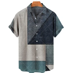 Men's Hawaiian Shirts Men's Short Sleeved Vintage Shirt Men's Fashionable Summer Beach Tops Loose And Comfortable men's Clothing