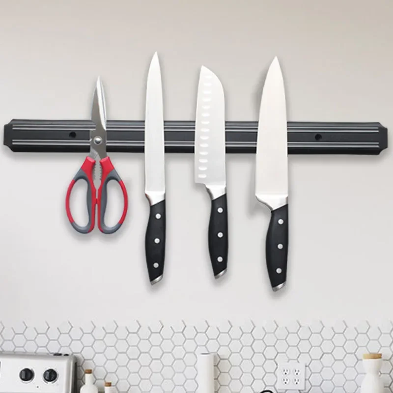 Kitchen Wall-mounted Magnetic Knife Holder Tool Storage Rack Stainless Steel Tool Magnetic Absorption Storage Rack Knife Holder