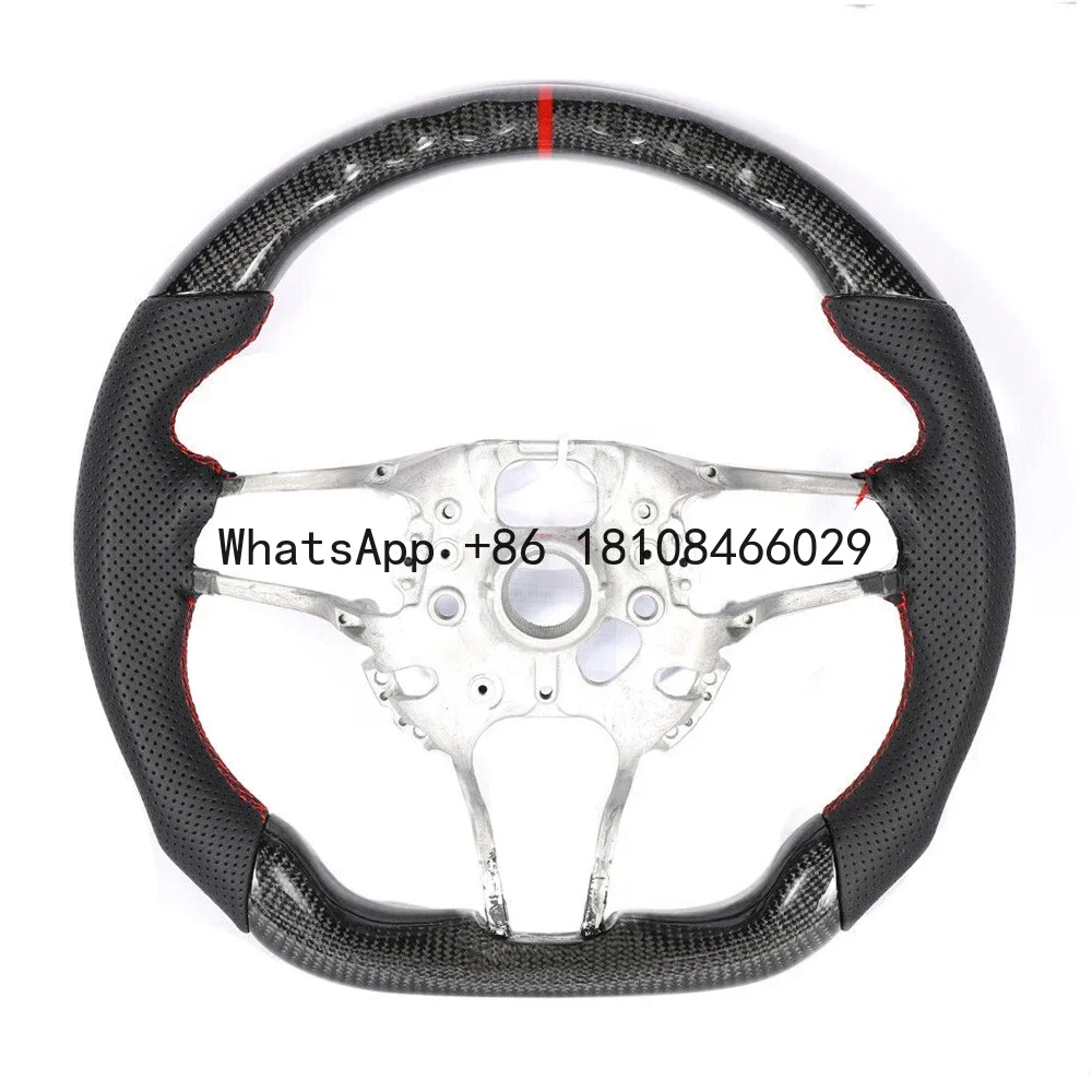 Real Carbon Fiber Steering Wheel Fit For Porsche Macan Cayenne 911 718 2015-2021