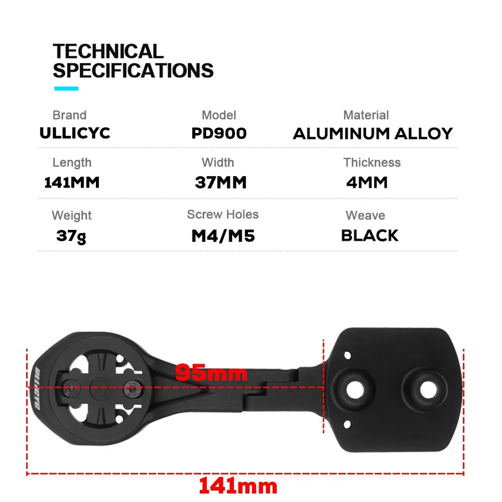 

ULLICYC Aluminum Alloy Out Front Computer Mount Only Compatible with VISlON Metron 5D ACR Compatible Garmin/Bryton/Wahoo