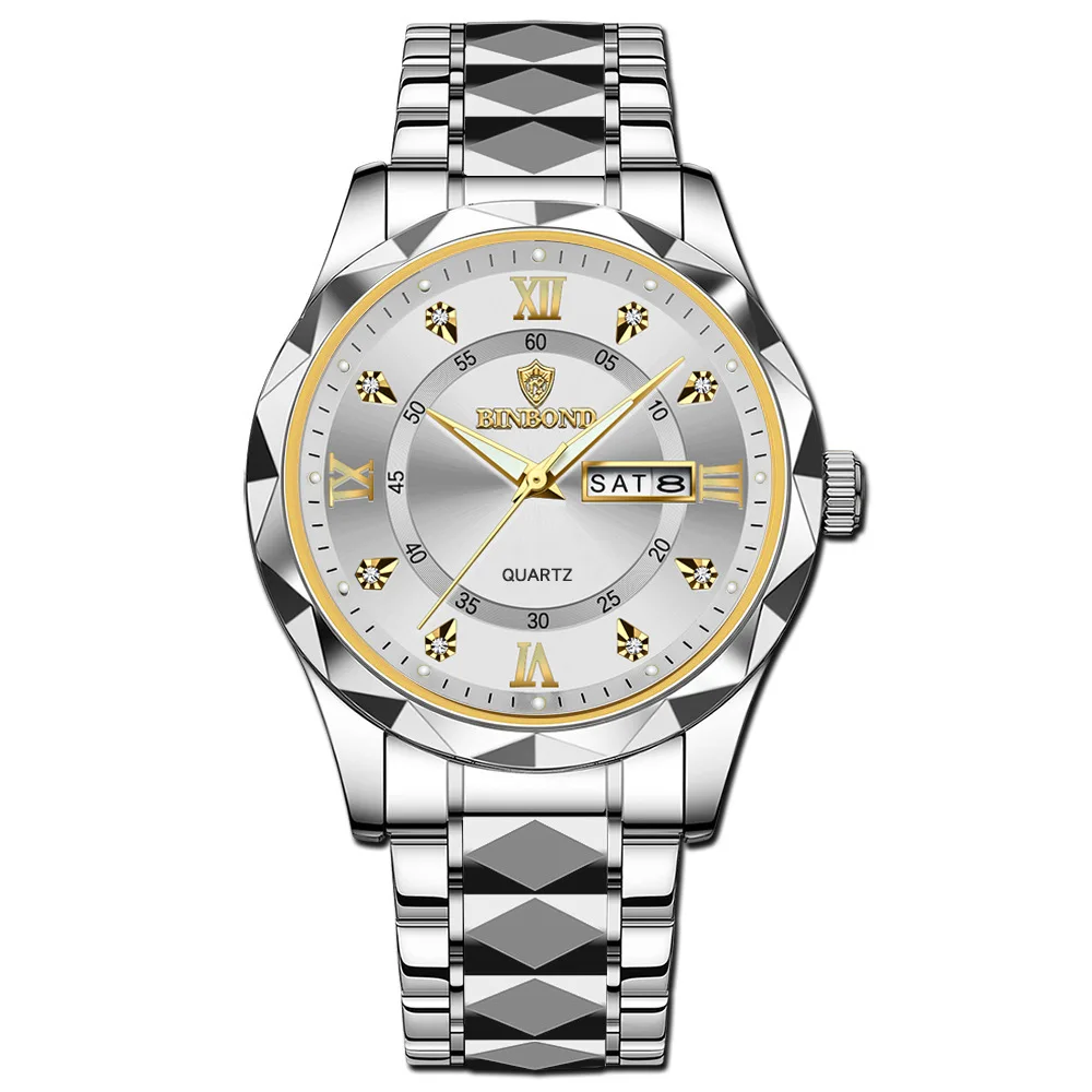 Men's Precise Auto Date Quartz Watch with Luminous Features