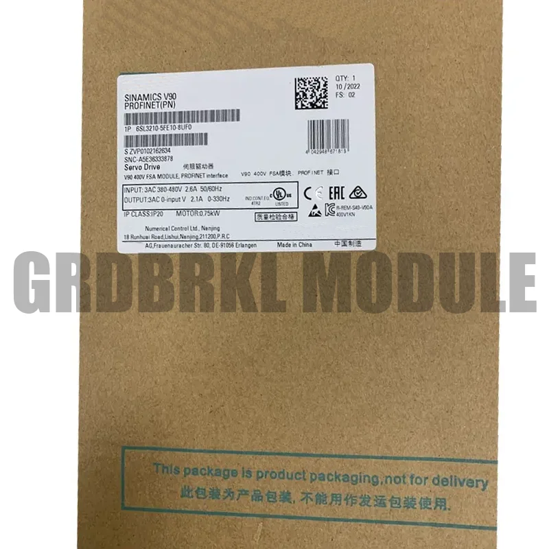 Brand New Original 6SL3210-5FE10-8UF0 0.75kw 380-480V