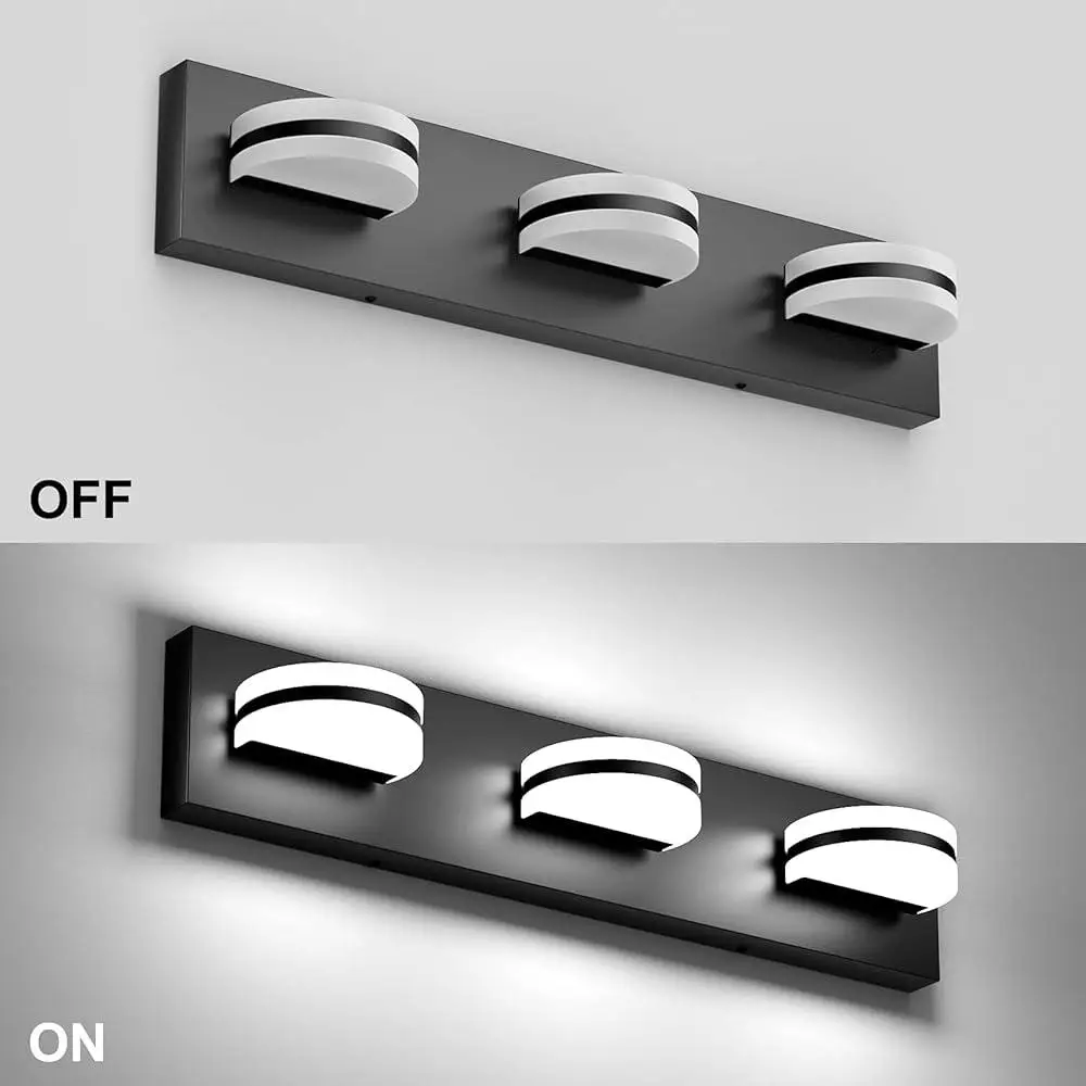 LED الغرور الخفيفة 3 أضواء الحديثة للتدوير الاكريليك الجدار تركيبات إضاءة الحمام الأجهزة تصميم سطوع كفاءة في استخدام الطاقة