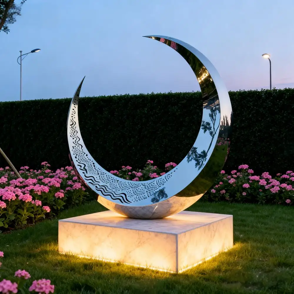 Customizable Irregular Shape Stainless Steel Garden Modern Art Sculpture Modern Luxury Weather Resistant Polished Deposit Only