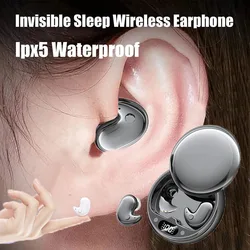 Słuchawki Sleep malutkie Mini niewidoczne słuchawki z ukrytą redukcją szumów bezprzewodowe słuchawki z mikrofonem sportowe słuchawki Stereo Bluetooth 5.3