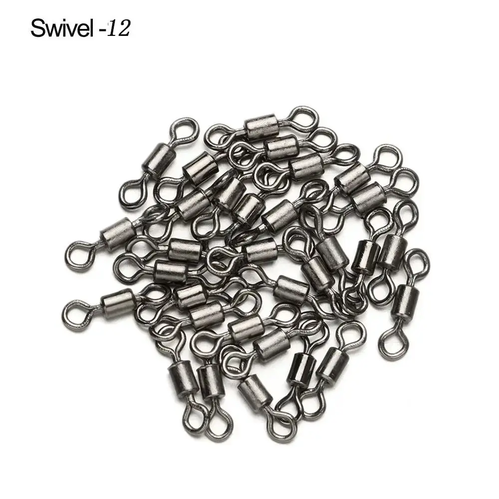 

100pcs Match Feeder Fishing Swivel Stop Beads Anti Winding American Swivel Carp Quick Change Spinner Beads 8-shaped Ring