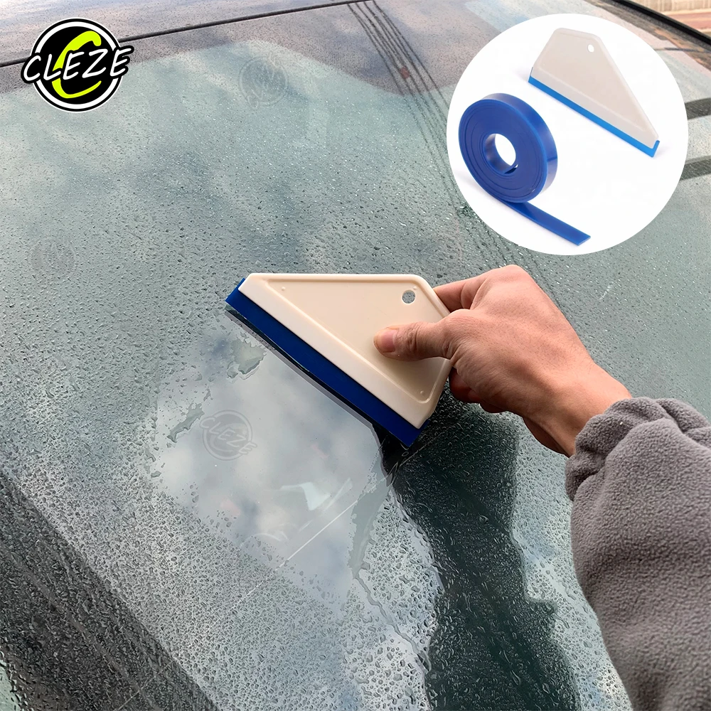 CLEZE 10PCS Silicone Squeegee Set for Car Window Tint Vinyl Wrap Tools Glass Cleaning Water Wiper Household Auto Film Tool