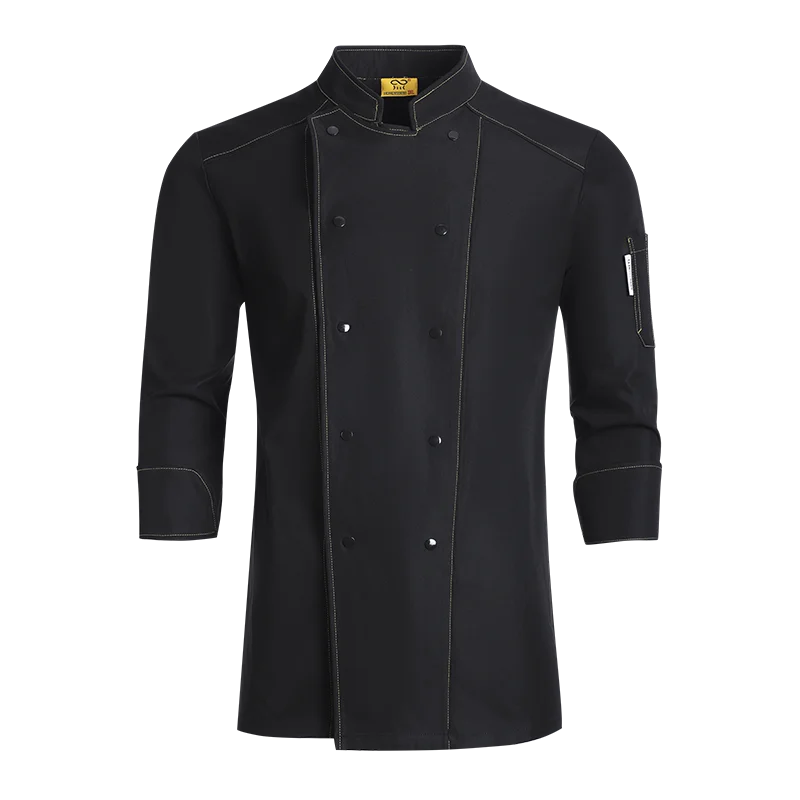 Kurtka kucharska z długim rękawem męska damska do restauracji kuchni odzież robocza dla kelnerów catering piekarnictwo