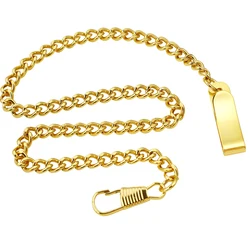 Clip Pocket Watch Chain Watch Twisted Thick Vintage Metal Alloy Watch Chain Link Vest for Your Pocket Watch