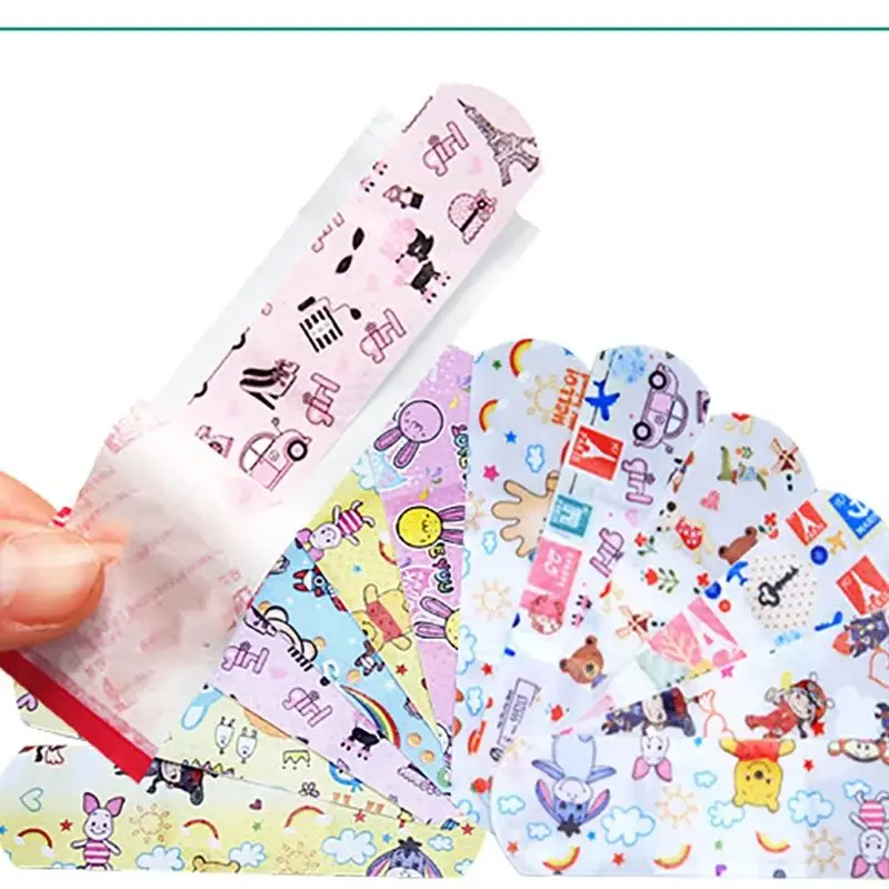 100pcs/set Cartoon Band-aid Cute Mini Children Breathable Waterproof Bandage Medical ok Bandages Hemostatic Patch