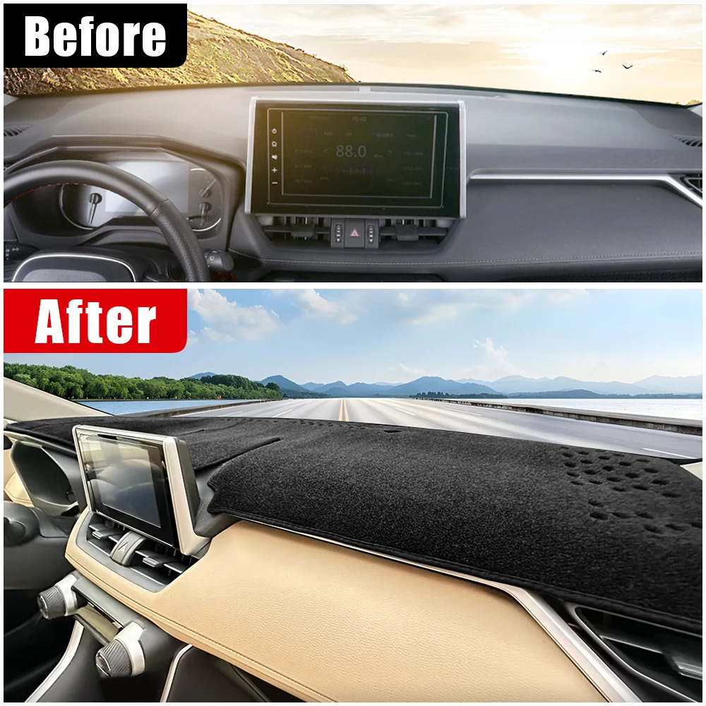 لوحة سيارة حصيرة الشمس الظل أداة غطاء مكتب الملحقات لتويوتا RAV4 XA50 2019 2020 2021 2022 2023 2024 2025 الهجين