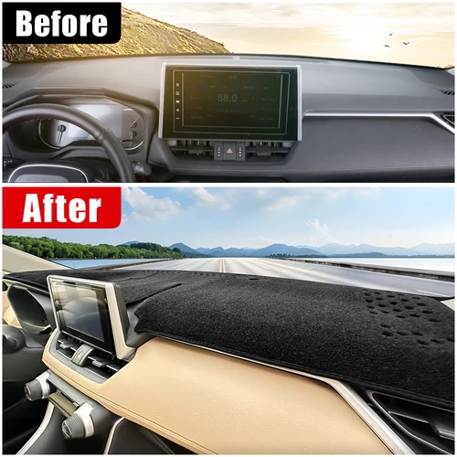 Imagen 2 del producto Estera para salpicadero de coche, parasol, cubierta de escritorio para instrumentos, accesorios para Toyota RAV4 XA50 2019 2020 2021 2022 2023 2024 2025 híbrido