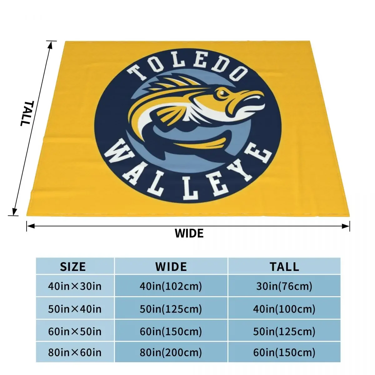 TOLEDO WALLEYE Throw Blanket Flannels Luxury St Blankets