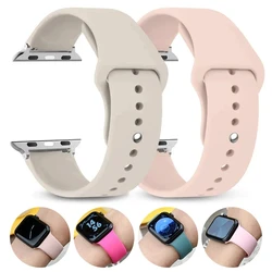 Silicone strap For Apple Watch bands 44mm 45mm 49mm 41mm 40mm 38mm 42mm belt bracelet iWatch series 9 8 7 6 5 3 ultra 2 se band