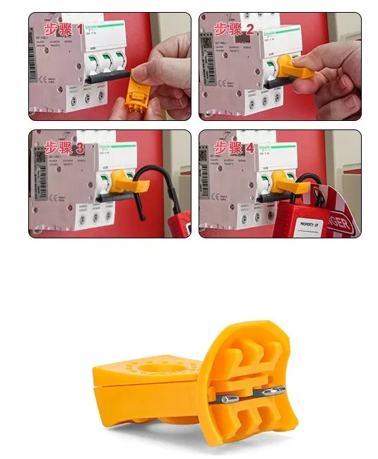 Schneider A9A26970 MCB Exklusives Sicherheitsverriegelungsgerät für Miniatur-Leistungsschalter, Energieisolationsgerät, Ausschalten von LOTO – Detail 3