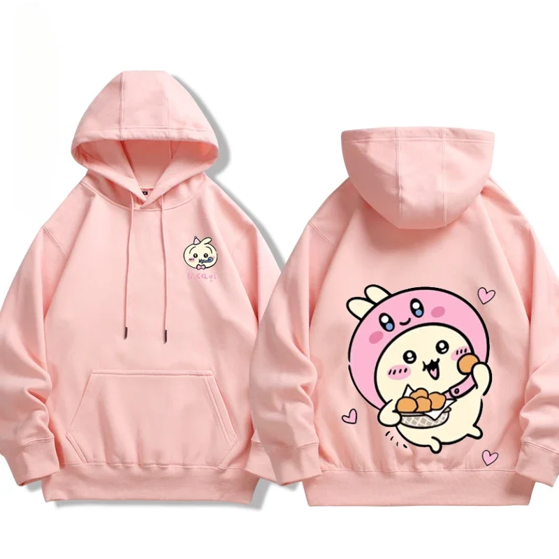 Niedliche usagi und chiikawa Cartoon Peripherie Frauen Hoodie im Frühjahr und Herbst Saison für Männer und Frauen Paar Kleidung