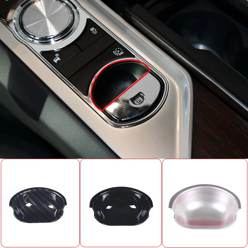 

For Jaguar XF XJ 2008-15 ABS Carbon Fiber Car Central Control Electronic Handbrake Anti-Scratch Base Cover Trim Car Accessories