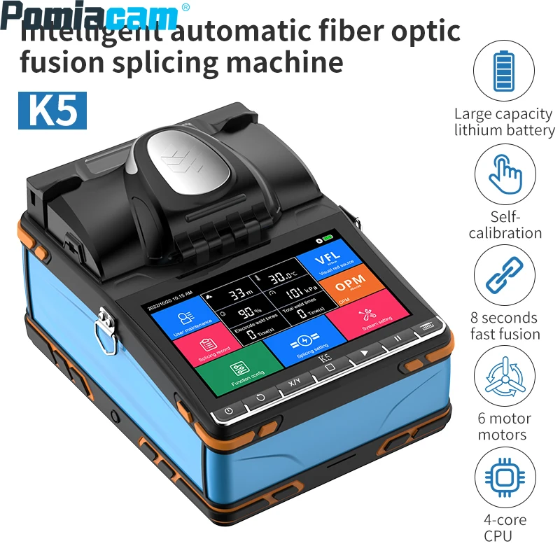 Imagem -02 - Optical Cabo Melt Machine Fibra Óptica Cutelo Power Meter Visual Fault Locator Fibra Fusion Splicer Fibra Óptica Ferramenta k5