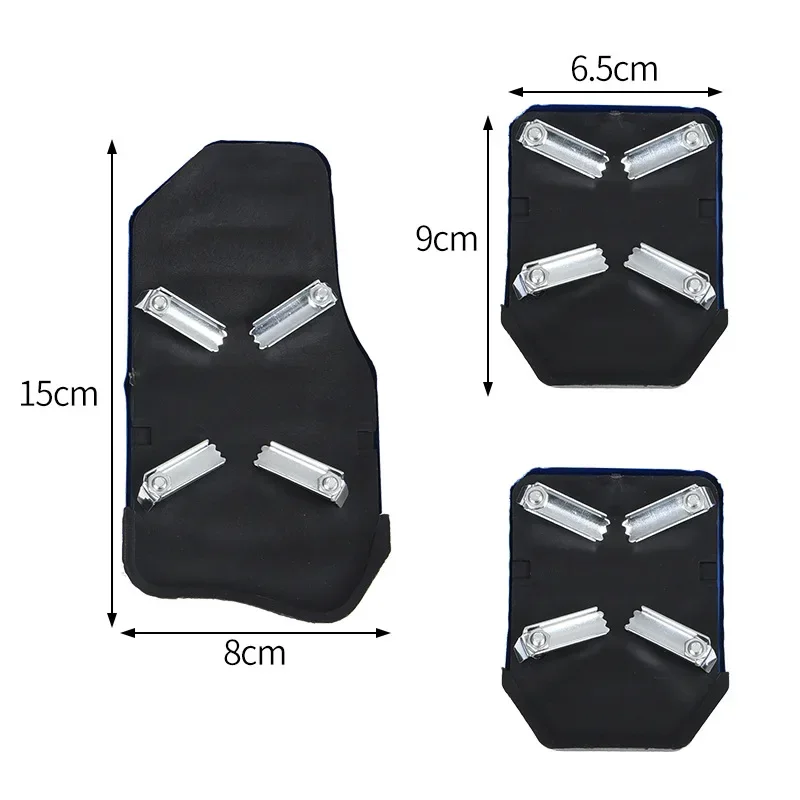 3Pcs Universal Racing Manual Non-Slip Foot Pedal Pad Cover Aluminum Automatic Gear Brake Accelerator Car Interior Accessories