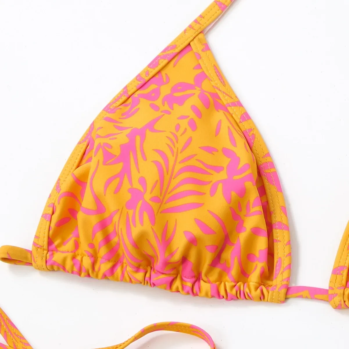 2024 새로운 3 조각 세트 수영복 여성 문자열 수영복 섹시한 비키니 세트 Sarong 스커트 Beachwear 수영복 오렌지 커버 업