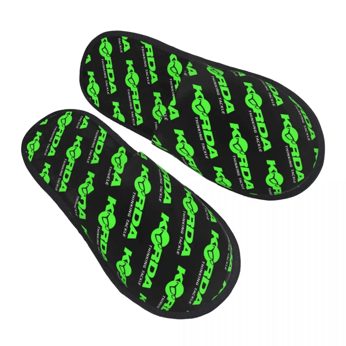 Zapatillas maison personalizadas con logo pesca Korda para mujer, chaussures en mousse à mémoire forme douce, pescado