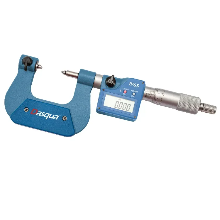 Dasqua 0-25mm 25-50mm 50-75mm 75-100mm 0.001 Graduation Non-rotating Spindle Type Digital Screw Thread Micrometer Measuring Tool