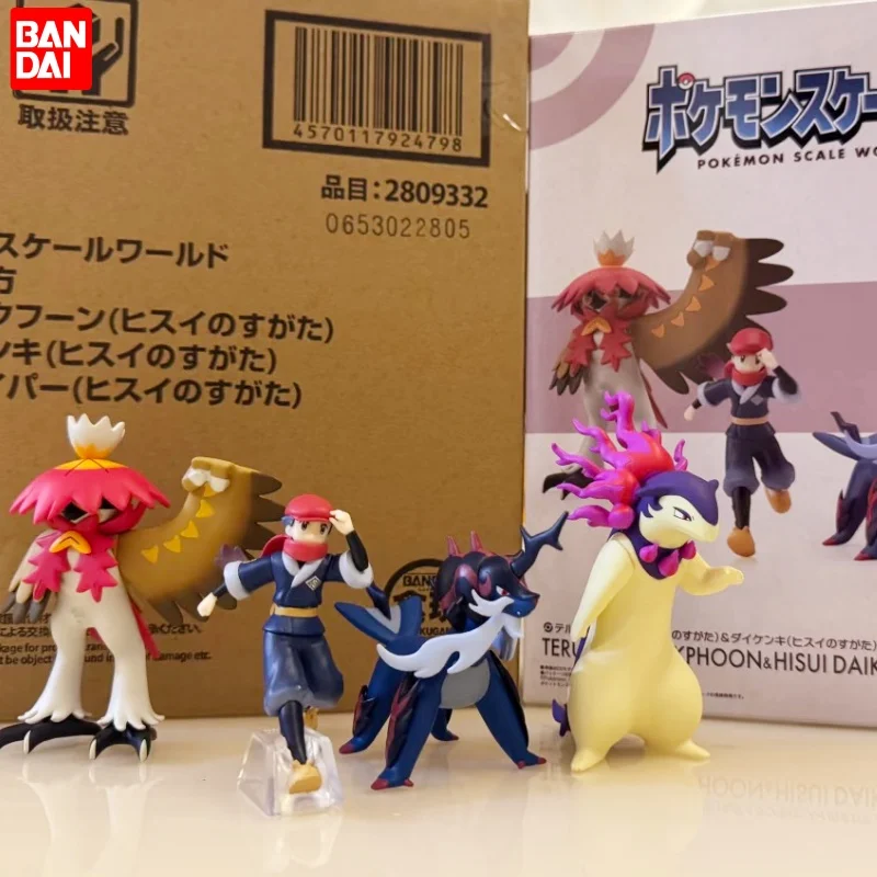 

Genuine Bandai Pokemon Scale World Hisui Region Rei Decidueye Hisuian Typhlosion Hisuian Samurott Action Figure Model Toys Gifts