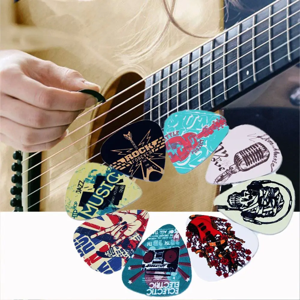 Pattern Mediator Rock Electric Gestures 0.71mm Guitar Picks Plectrums Celluloid Shrapnel