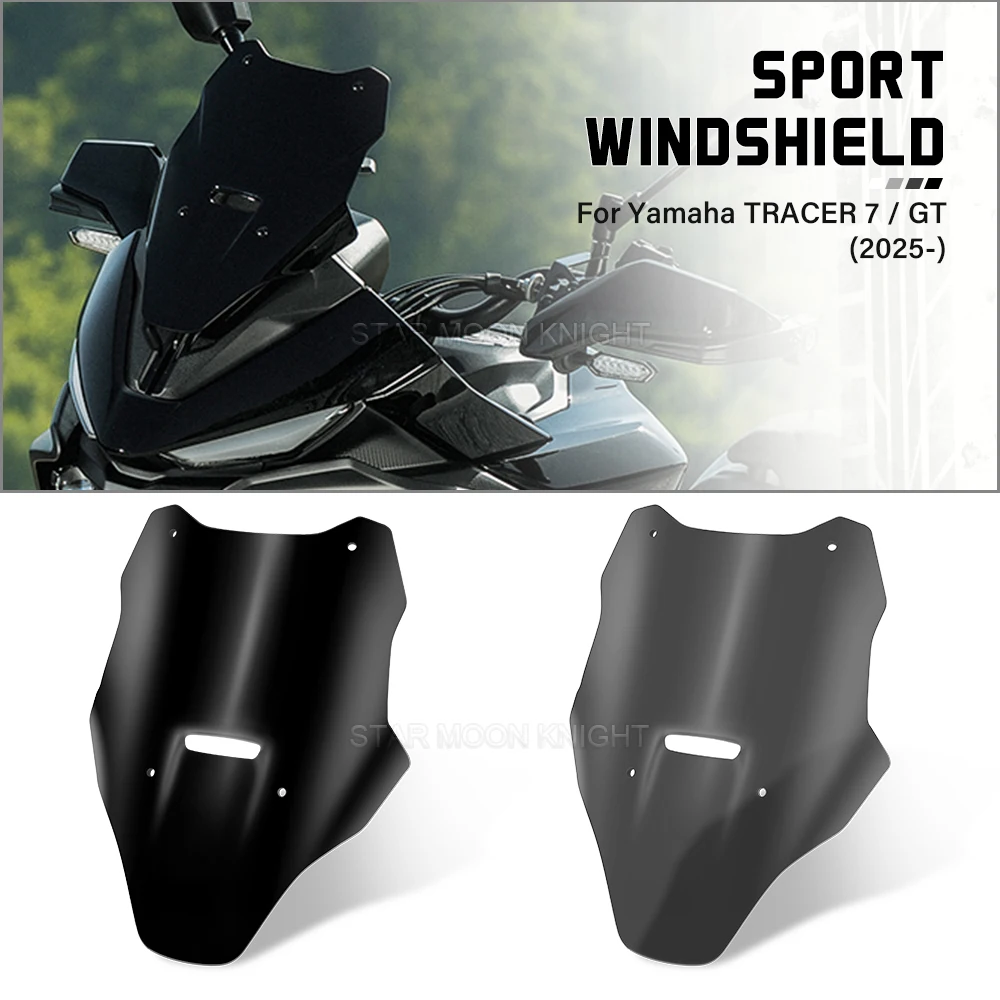 

Motorcycle Sports Windshield For Yamaha Tracer7 Tracer 7 GT TRACER7 2025+ Windscreen Wind Deflector Protector Front Spoiler Cove