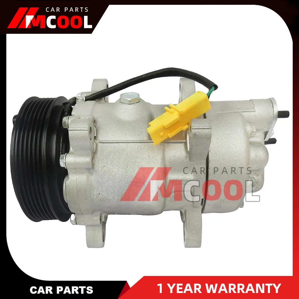 A/C Compressor SD6V12 For Peugeot 206 307 406 607 806 6453KW 6453LA 9639078280 9659230880 9682930280 1437 1460 699358