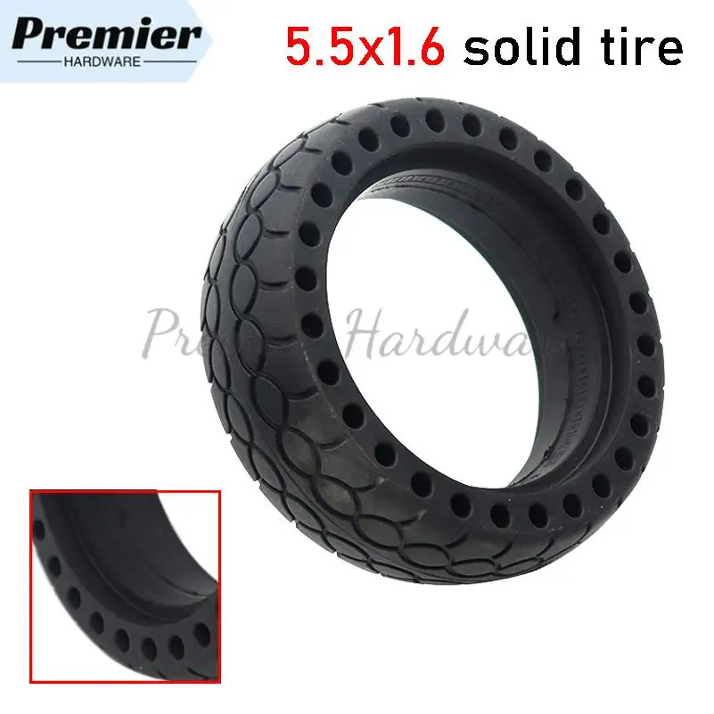 Moyeu arrière de roue de Scooter 5.5 pouces pour Xiaomi Mijia M365 PRO, pneus solides d'amortissement, pneus creux Non pneumatiques en nid d'abeille