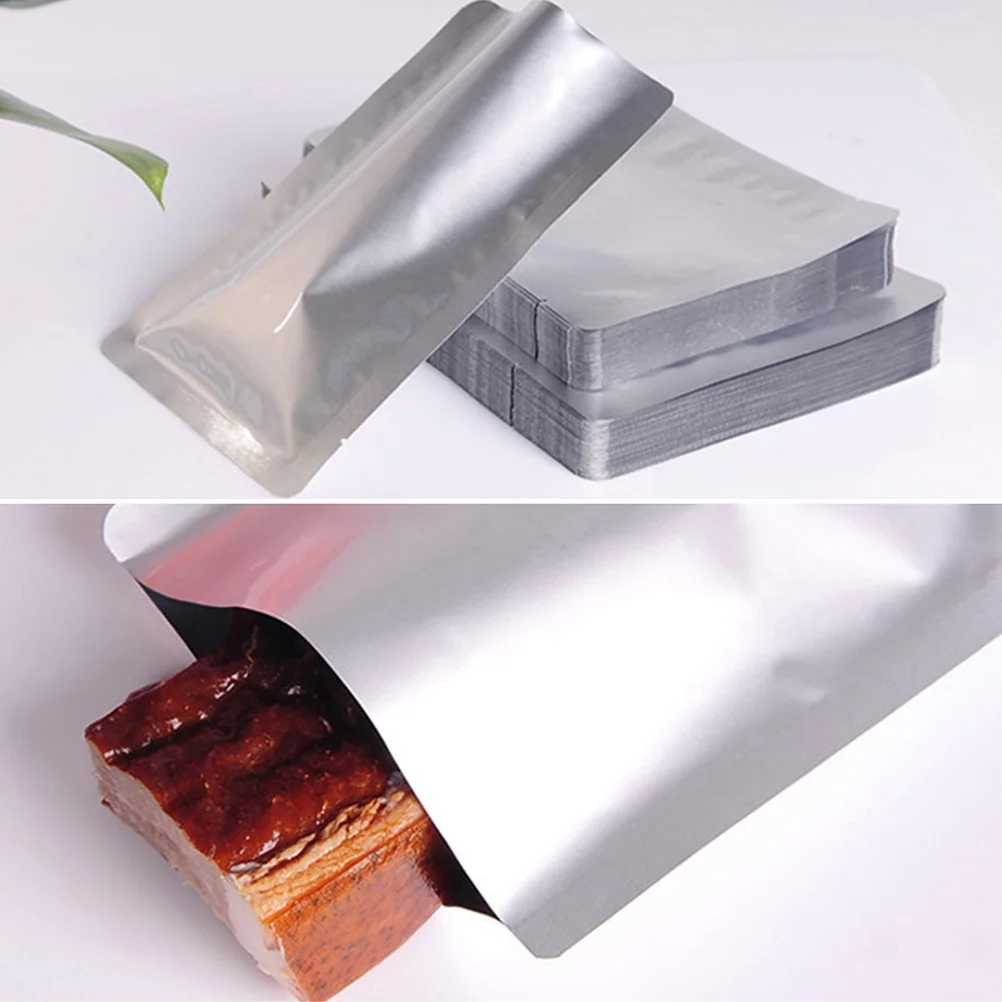 

100 Pcs Package Bags High Temperature Steaming Food Packing Storage Aluminum Foil Travel