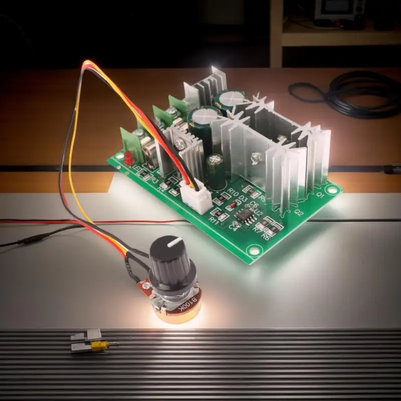 مجموعة وحدة محرك عالية الطاقة، وحدة تحكم في سرعة محرك PWM 20 أمبير، مناسبة لمحركات DC 10-60 فولت #4