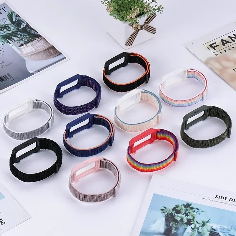 حزام لهواوي باند 9 8 كوريا ملحقات الساعة الذكية حزام بديل نايلون رياضي معصم سوار ساعة هواوي باند 9 8