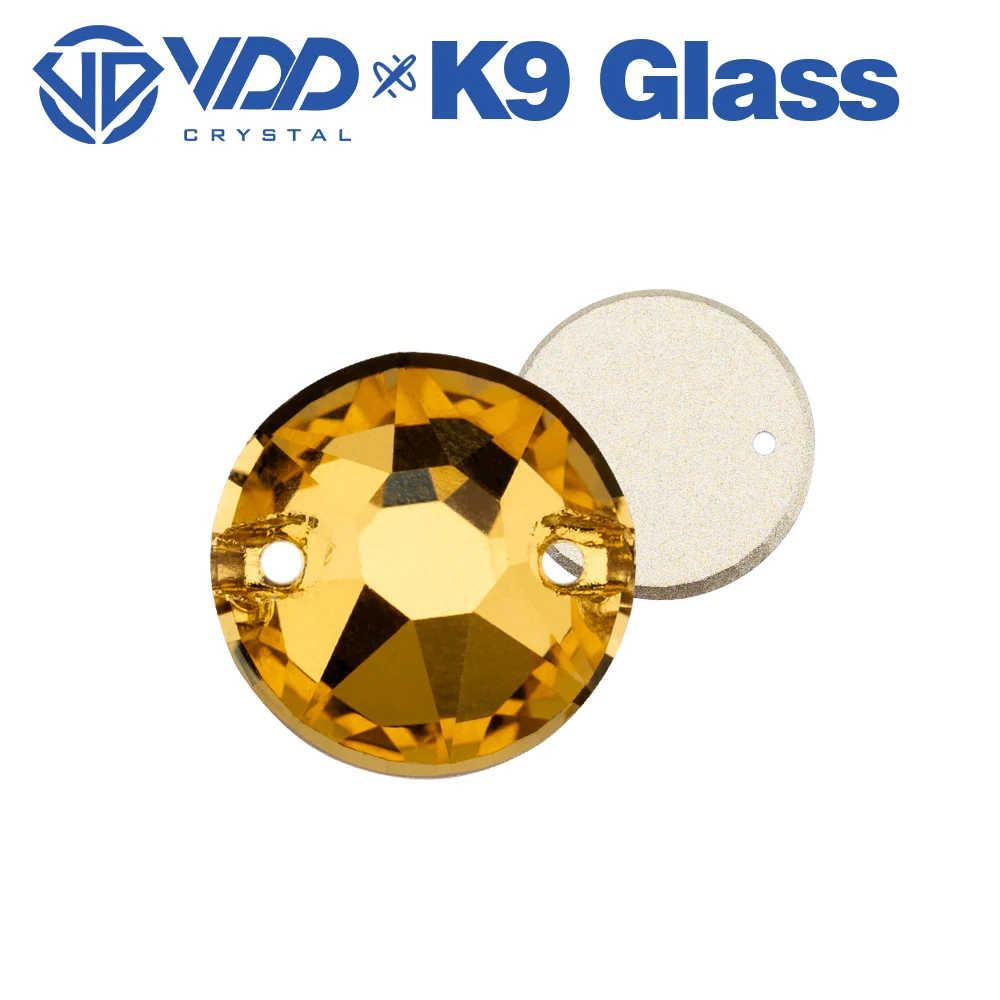 VDD S106 Lt.Co.Topaz 8 Große 8 Kleine Hochwertige K9 Glas-Applikationssteine, Kristall-Flachsteine zum Aufnähen für Kleidungsdekorationen – Detail 4