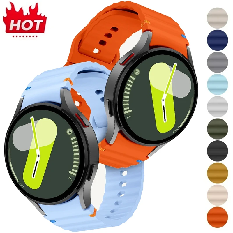 

Original Strap For Samsung Galaxy Watch 7 6 4 Classic 5 pro 44mm 40mm 43mm 42 47mm 45mm Silicone Bracelet Galaxy Watch 6 7 Band