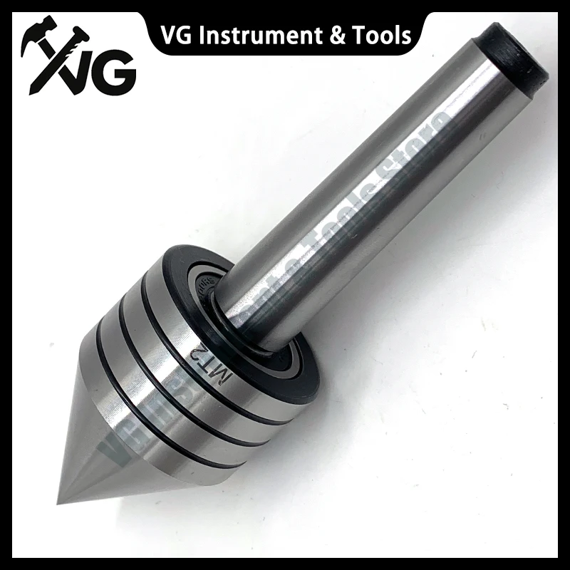 1PCS High Quality Umbrella Shape MT2 Live Center Taper Bearing Tailstock Center 0.001mm 60 Degree For Metal Wood Lathe Turning