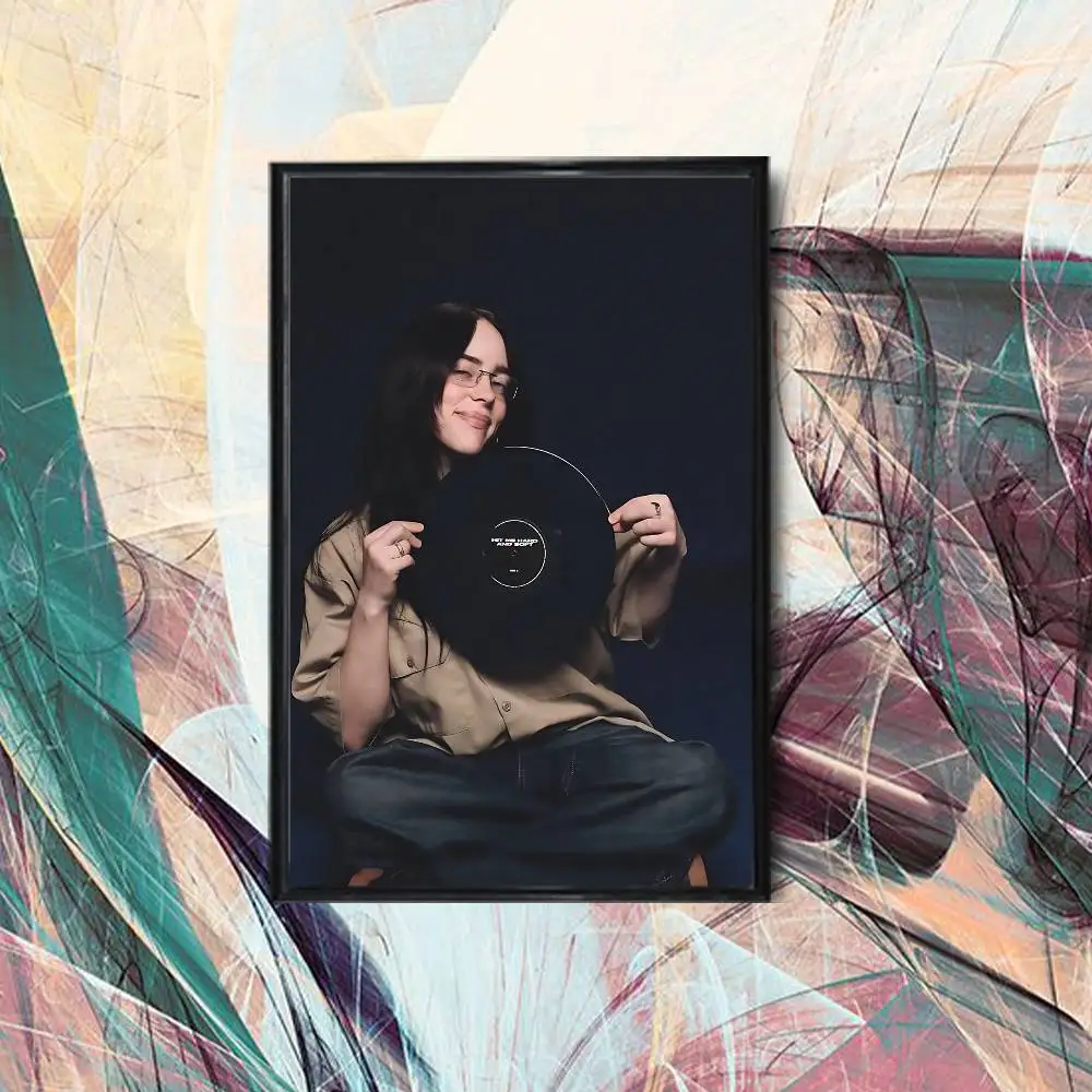 Brat Happier Than Ever Billie Eilish Poster Prints Wall Art Picture Painting Gift Living Room Restaurant Bar Large Dec Sticker