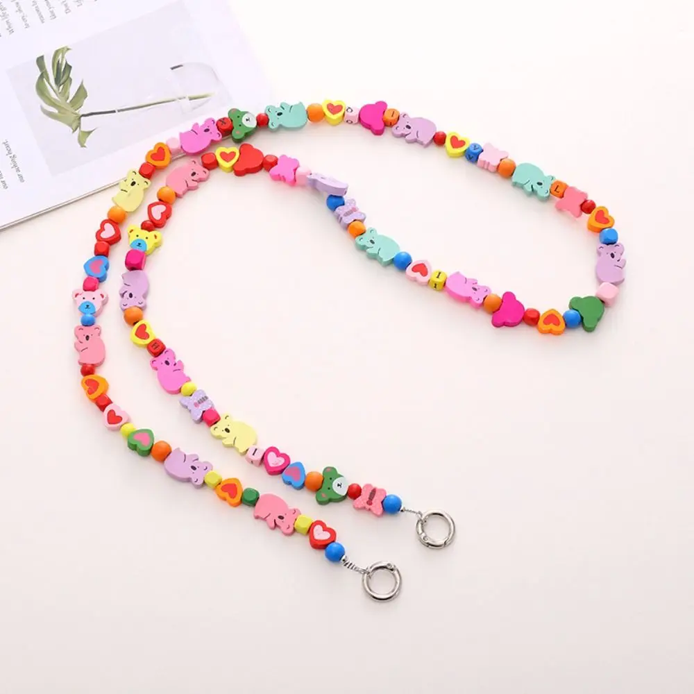 

Crossbody Mobile Phone Lanyard Crossbody Colored Irregular Anti Loss Mobile Phone Beaded Long Chain Colorful Long-style