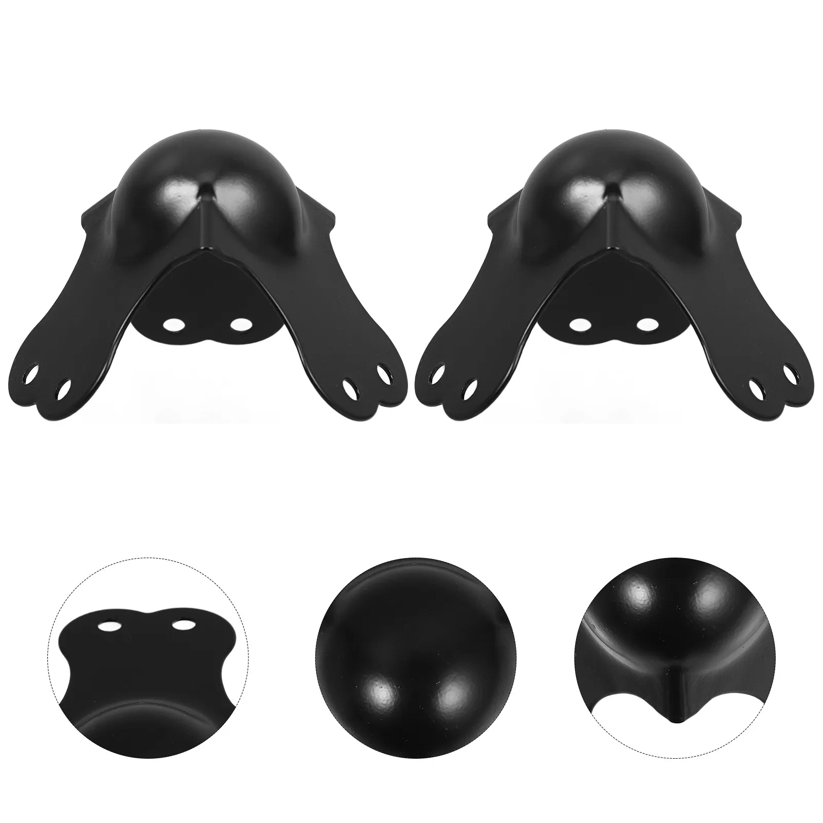 10Pcs Chrome Ball Corner Protectors Right Angle Flight Case Hardware Metal Box Edge Guards Cabinet Road Case Corner Guards