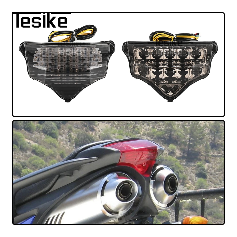 Motorcycle LED taillights brake assembly with steering rear tail light For Yamaha FZ600 FZ6 FAZER 2004 2005 2006 2007 2008 2009 view 6