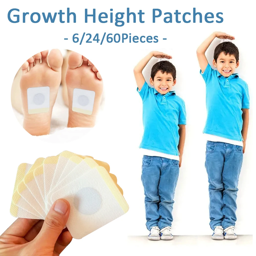 Parche para aumentar la altura del pie, pegatina para el crecimiento más alto, promueve el crecimiento óseo, parche para el cuidado de los pies con puntos de acupuntura