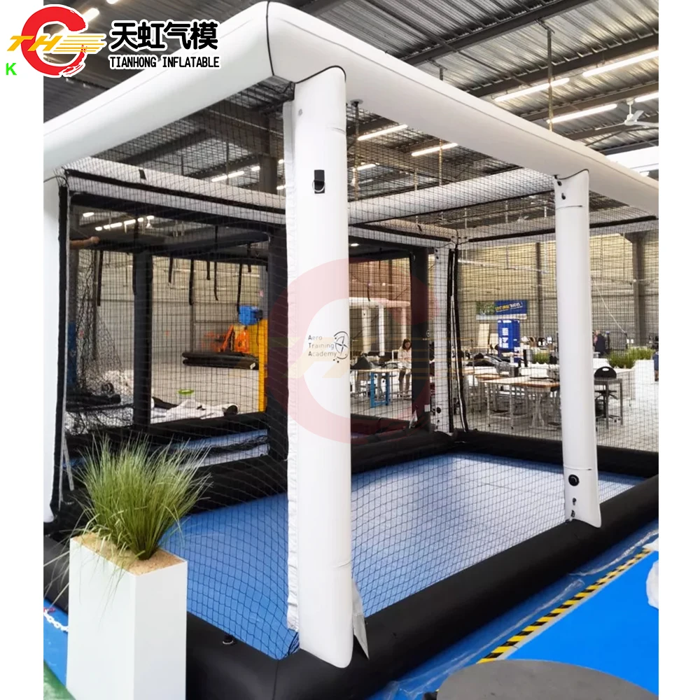 6x3x3mH Air Tight Inflatable Basketball Football Cage Inflatable Ball Toss Carnival Game for Sale